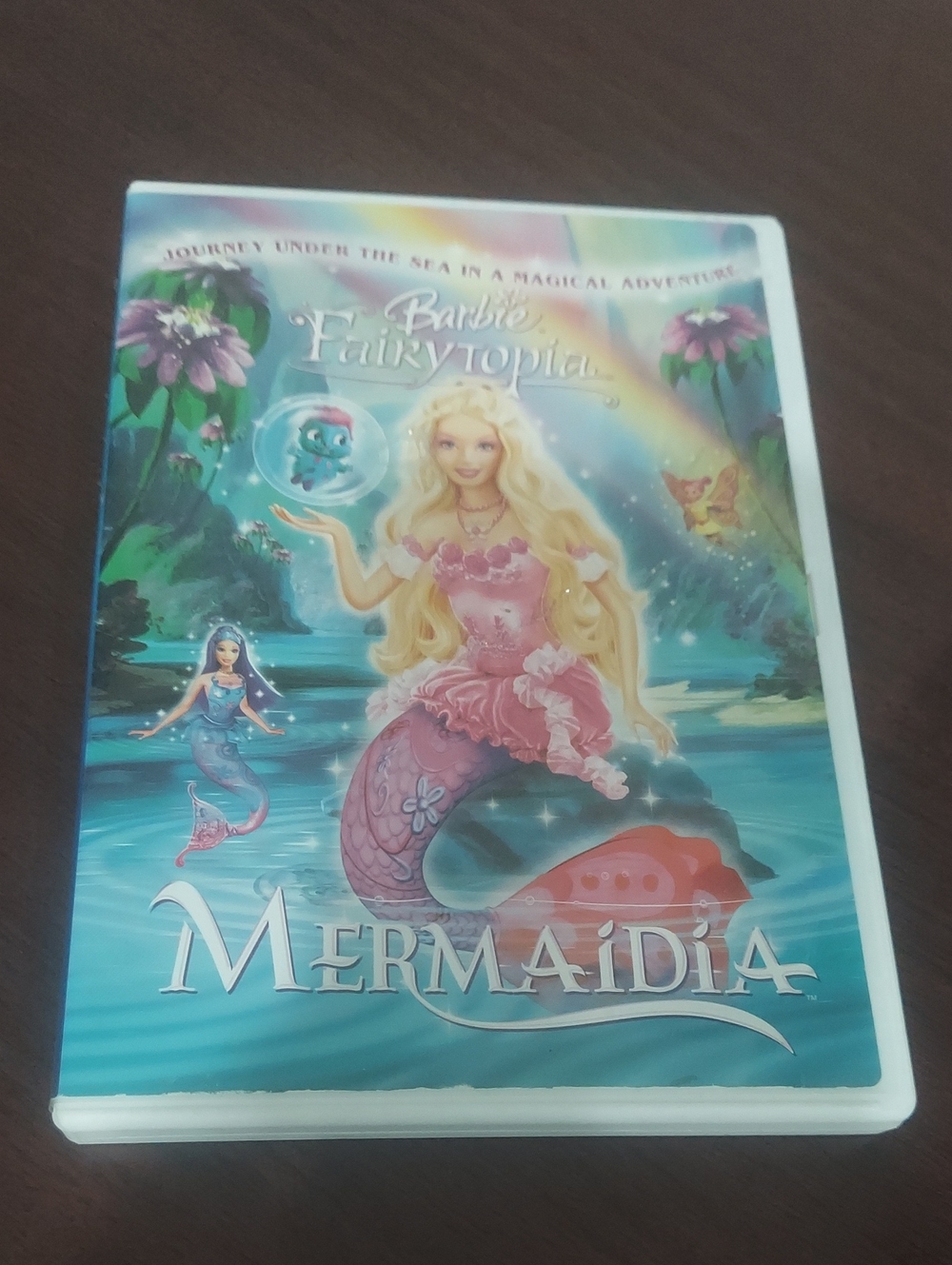 ❤️ Barbie Fairytopia Mermaidia DVD - Pink, Teal, Blue Artwork